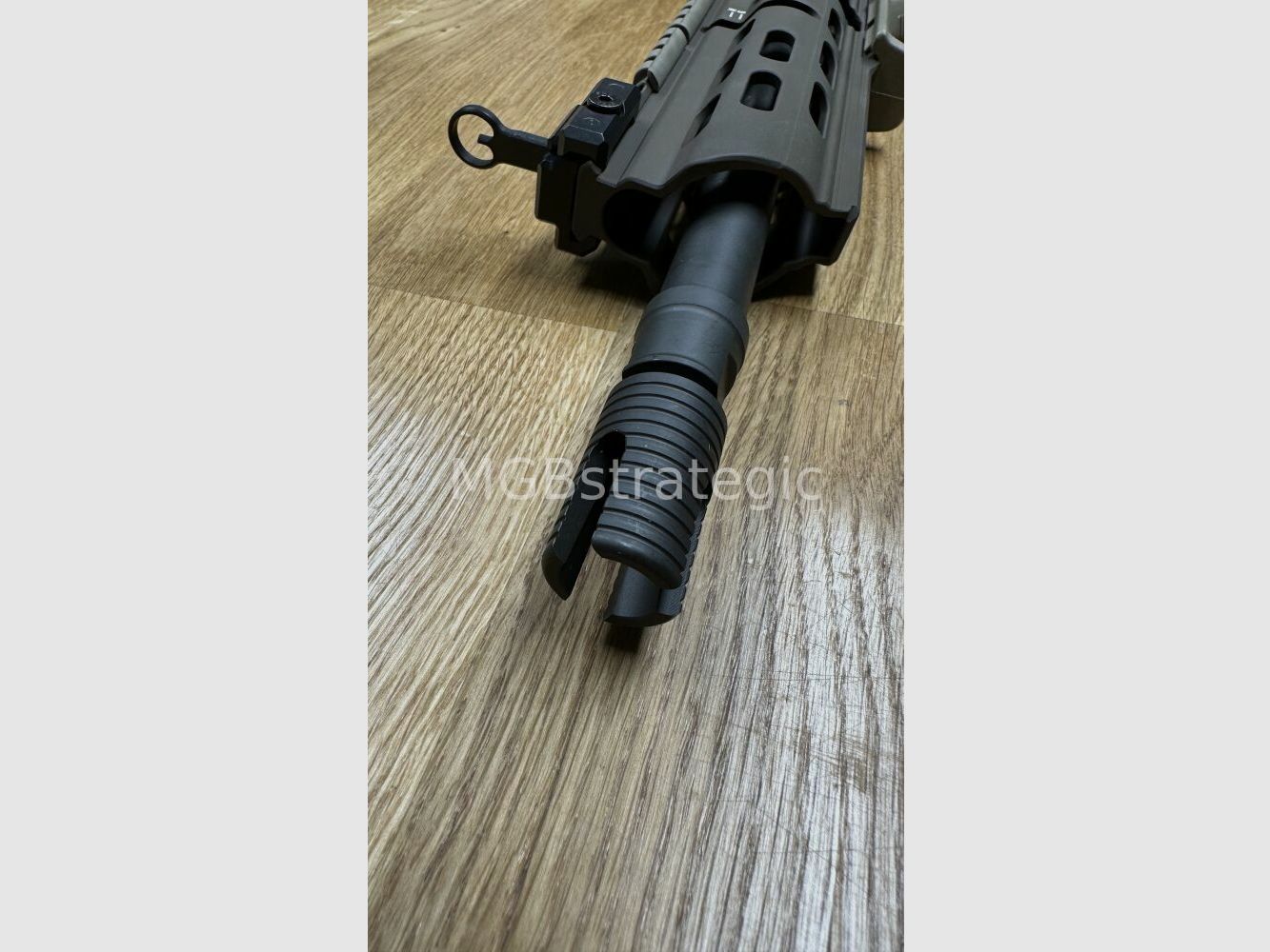 H&K G95K Mündungsfeuerdämpfer passend für MR223 / M15x1 HK mit Rotex-V / A2 / Nato Schnittstelle / mit Schalldämpferschnittstelle passend für Heckler & Koch 416 G95A1 G95KA1 G95K MR223