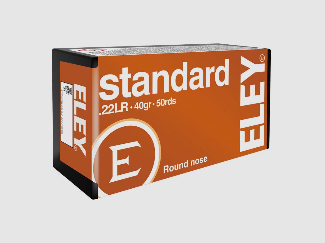 Eley Standard .22 LR 40GR LRN 50 cartridges