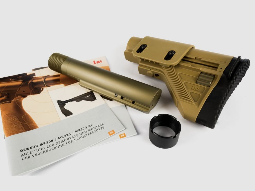 HECKLER & KOCH Schaft Umrüstsatz Schultzerstütze f. MR308 SAND, Bild 1 von 2