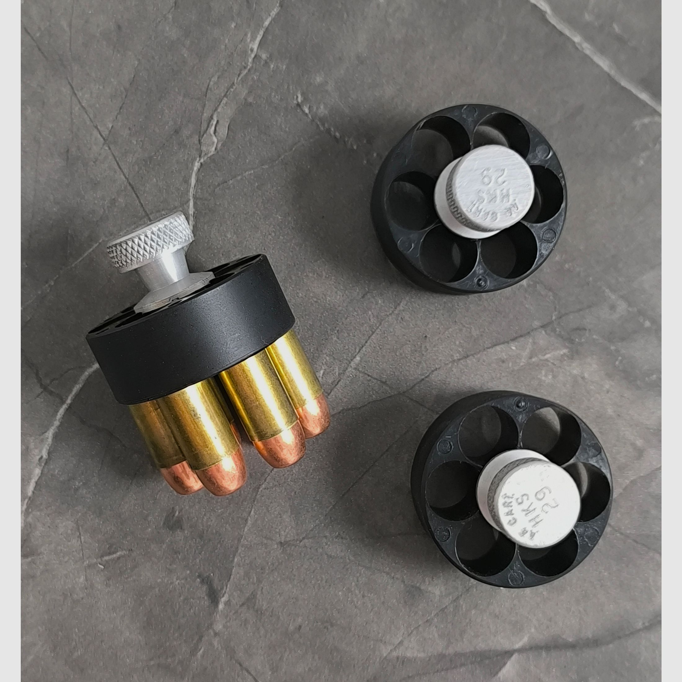 3x HKS 29-M Speedloader .44 Magnum / .44 Special – Accessoires revolver