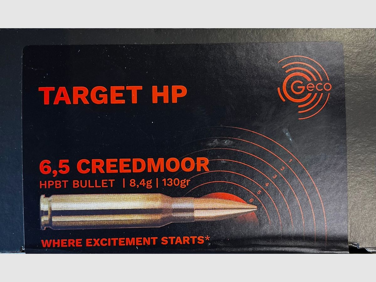 Geco 6,5 Creedmoor TARGET HPBT 130grs - 50 schoten