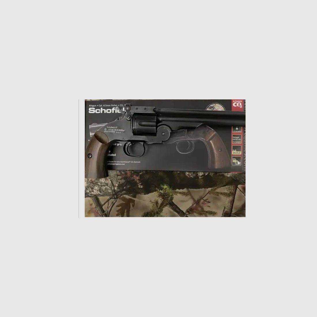 Co2 Revolver ASG Schofield 6" Antik Schwarz 4,5 mm Diabolo