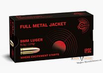 GECO 9 mm Luger FMJ Full Metal Jacket 8.0g/124gr 50 rounds