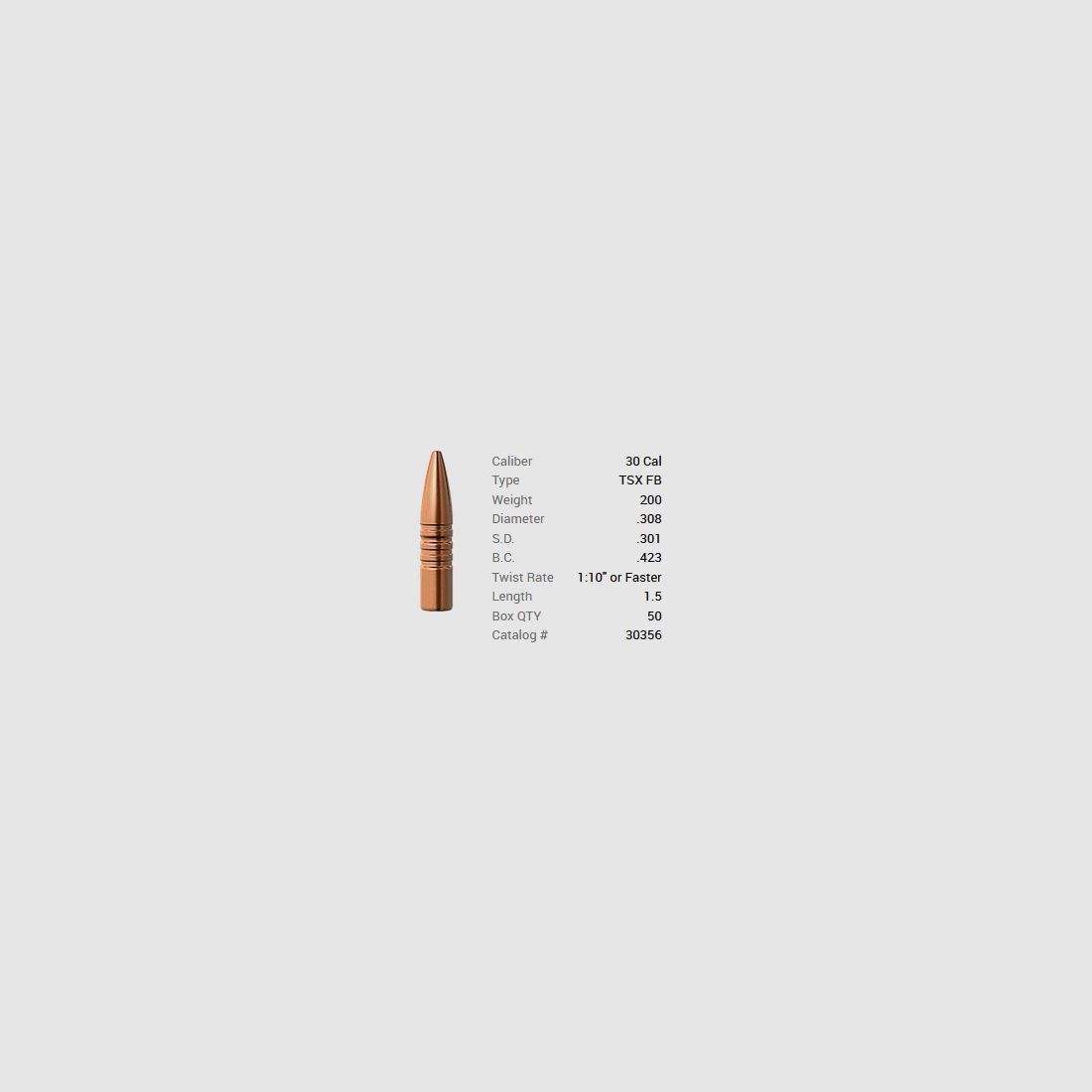 Barnes Geschoss .30/.308 200GR TSX FB 50 Stück