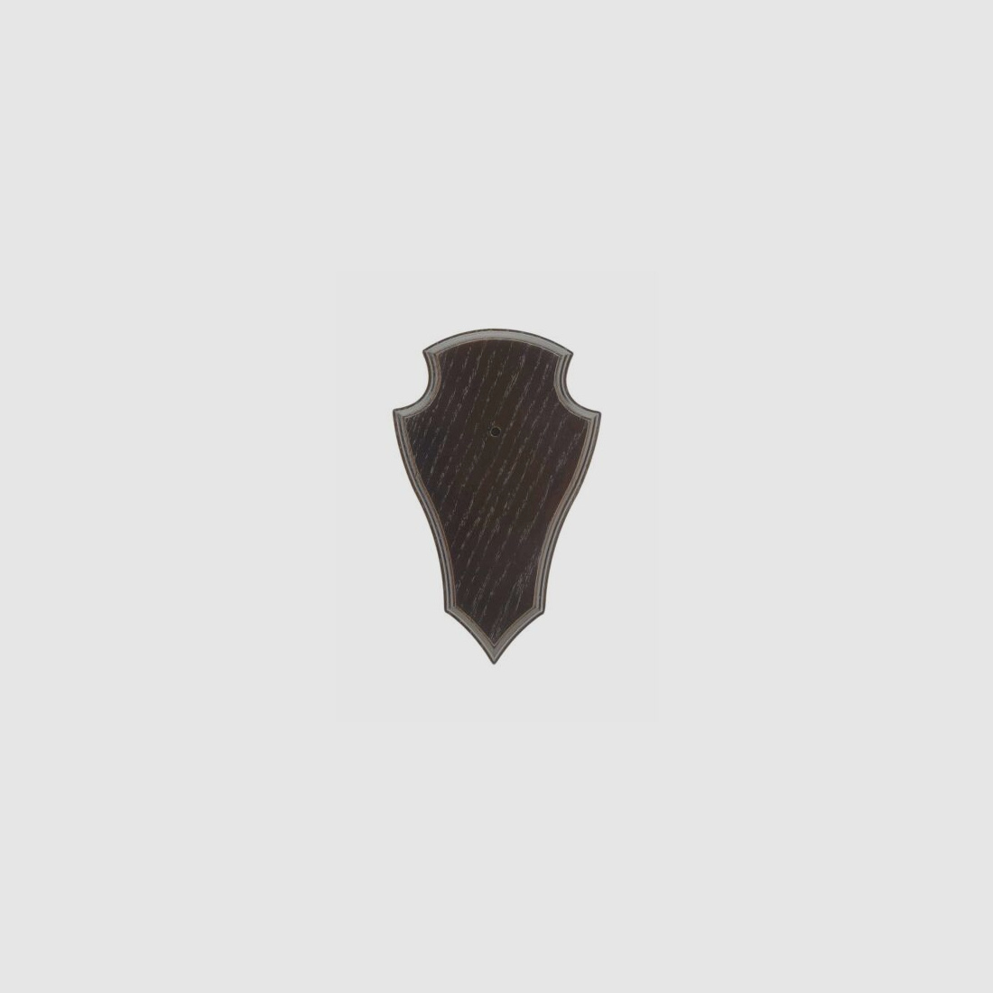 Troph?enbrett dunkel, spitz mit Ausfr?sung 19x12 cm