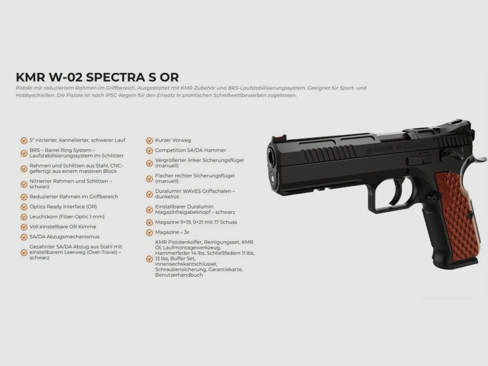 KMR Precision Arms Mod. W-02 SPECTRA S OR -5'', zdjęcie 2 z 4