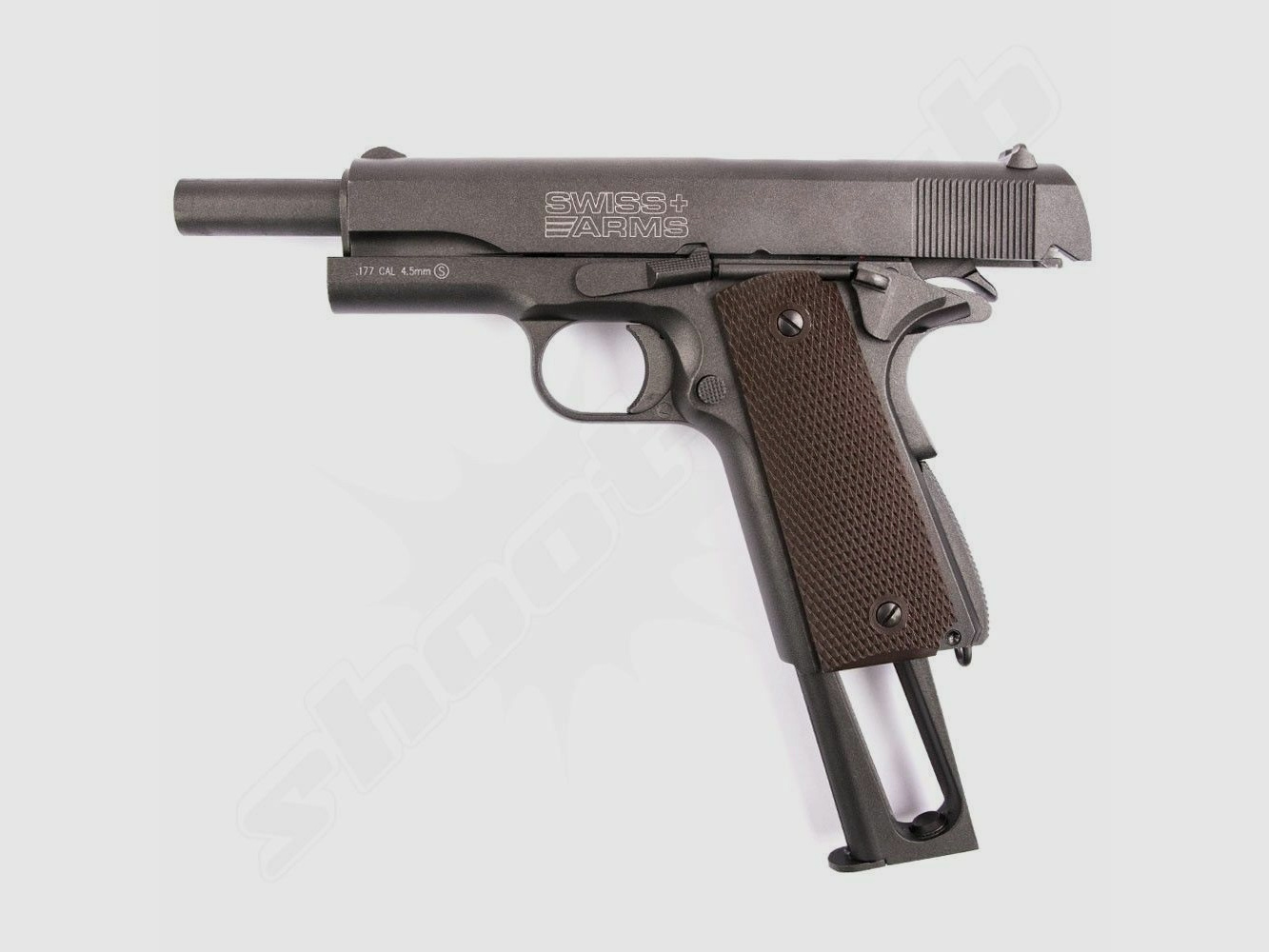Swiss Arms	 P1911 - CO2 Pistole mit 4,5 mm Zielscheiben Set