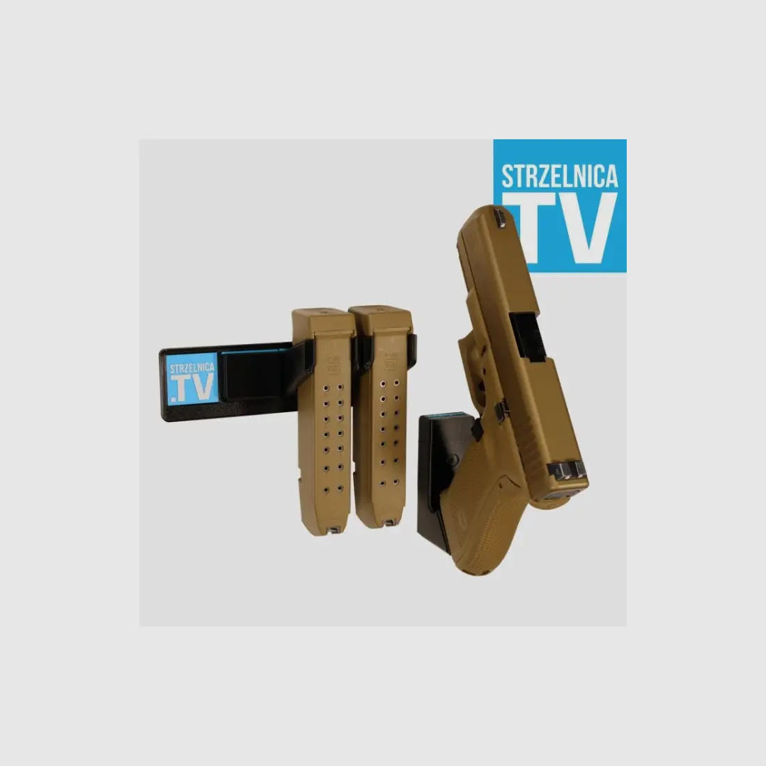 Szafa Kwiatka supporto per pistola GLOCK e 2 caricatori (Glock 19/44) – supporto magnetico HoldmyMag, immagine 1 di 3