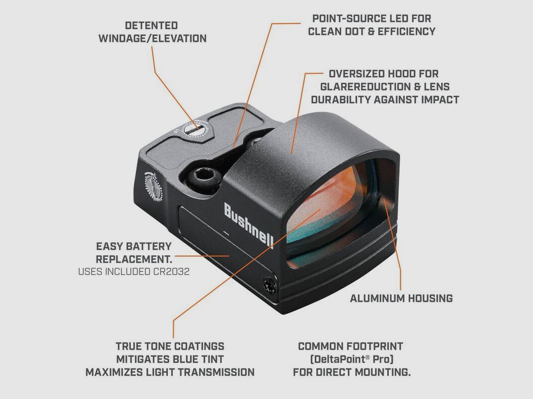 Bushnell Rotpunktvisier RXS-100 (Weaver- / Picatinnymontage)