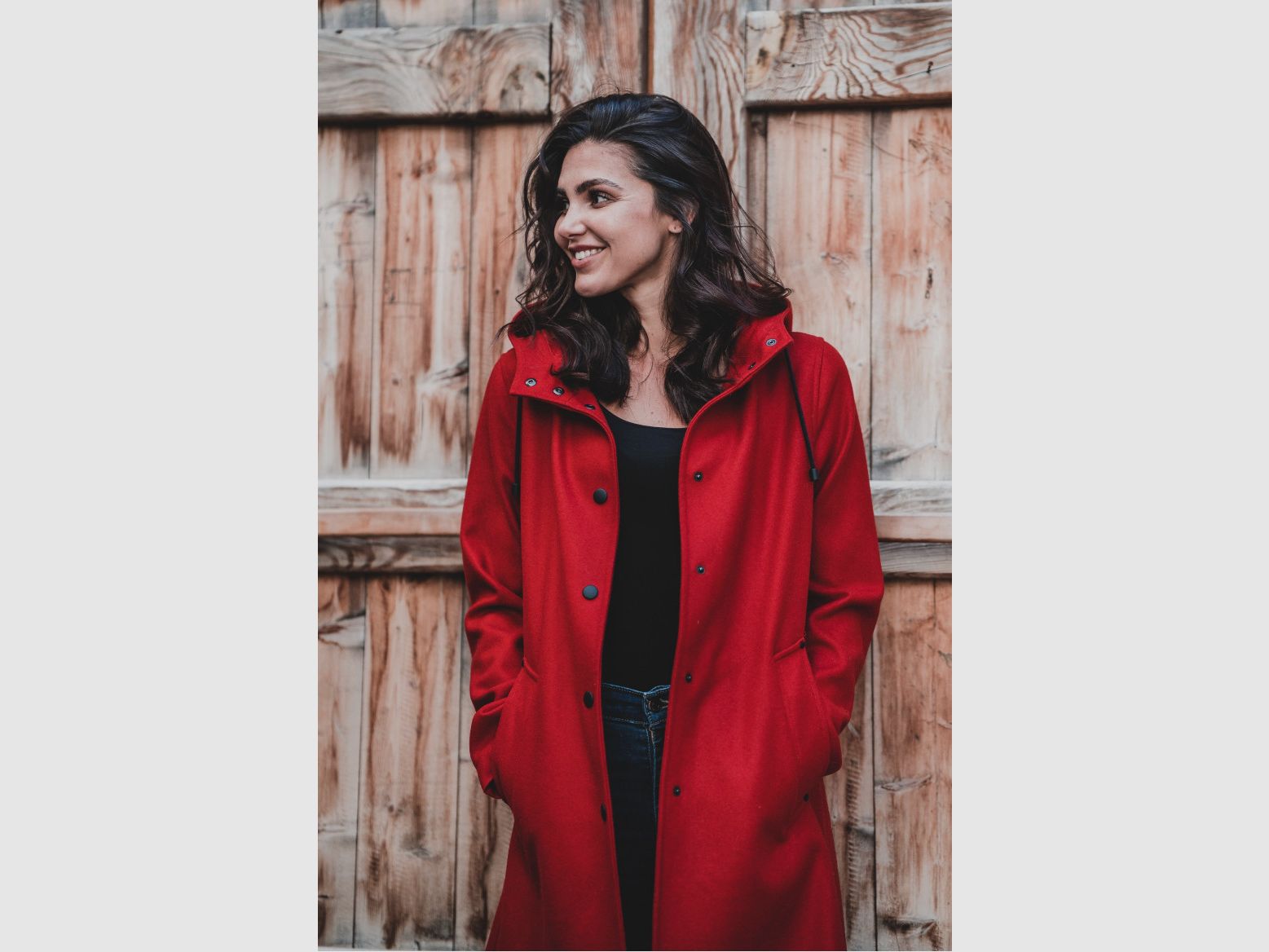Damen Wetterfleck Parka in Rot, Bild 1 von 2