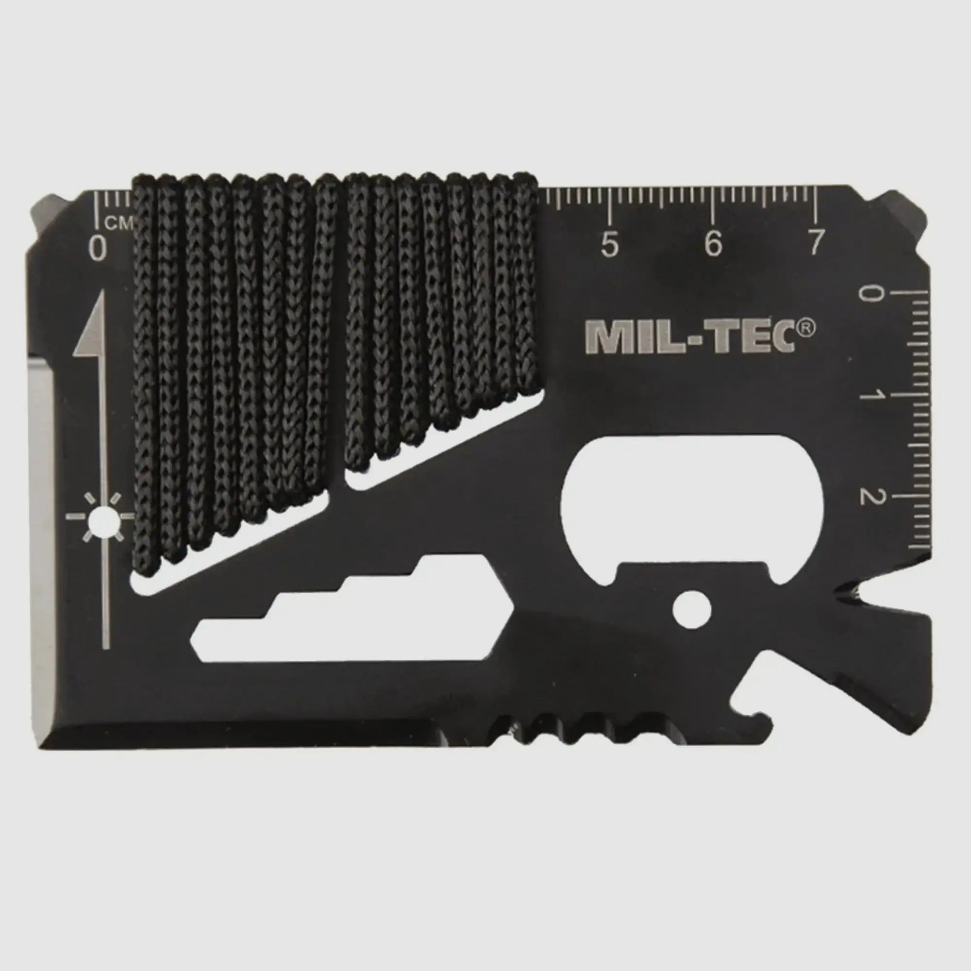 Herramienta de supervivencia Mil-Tec con cuerda de paracaídas y funda