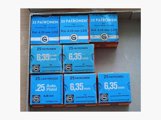 200 Patronen Geco Kal. 6,35 Browning