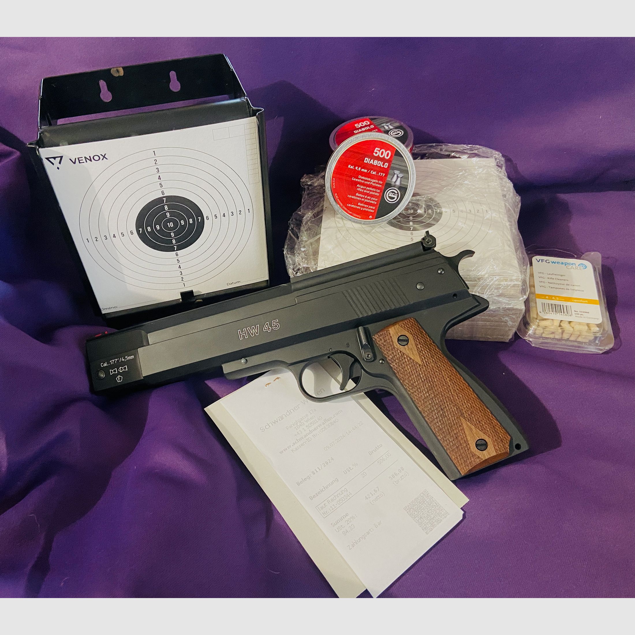 Weihrauch HW 45 Luftpistolen Set