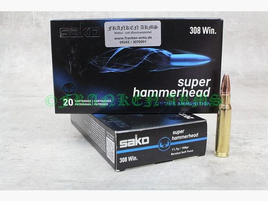 Sako Super Hammerhead .308 Win. 180gr. 11,7g 20 Stück Staffelpreise