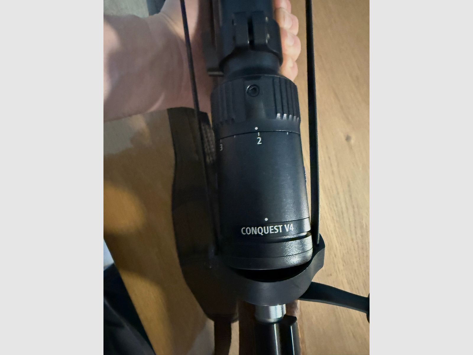 Anschütz 1782 with a hole stock in caliber .308 with Zeiss Conquest V4 1-4x24