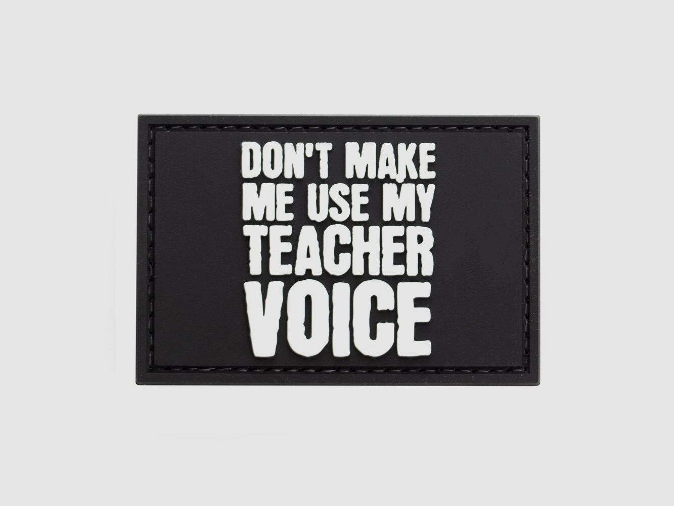 Teacher Voice PVC Patch Weiß