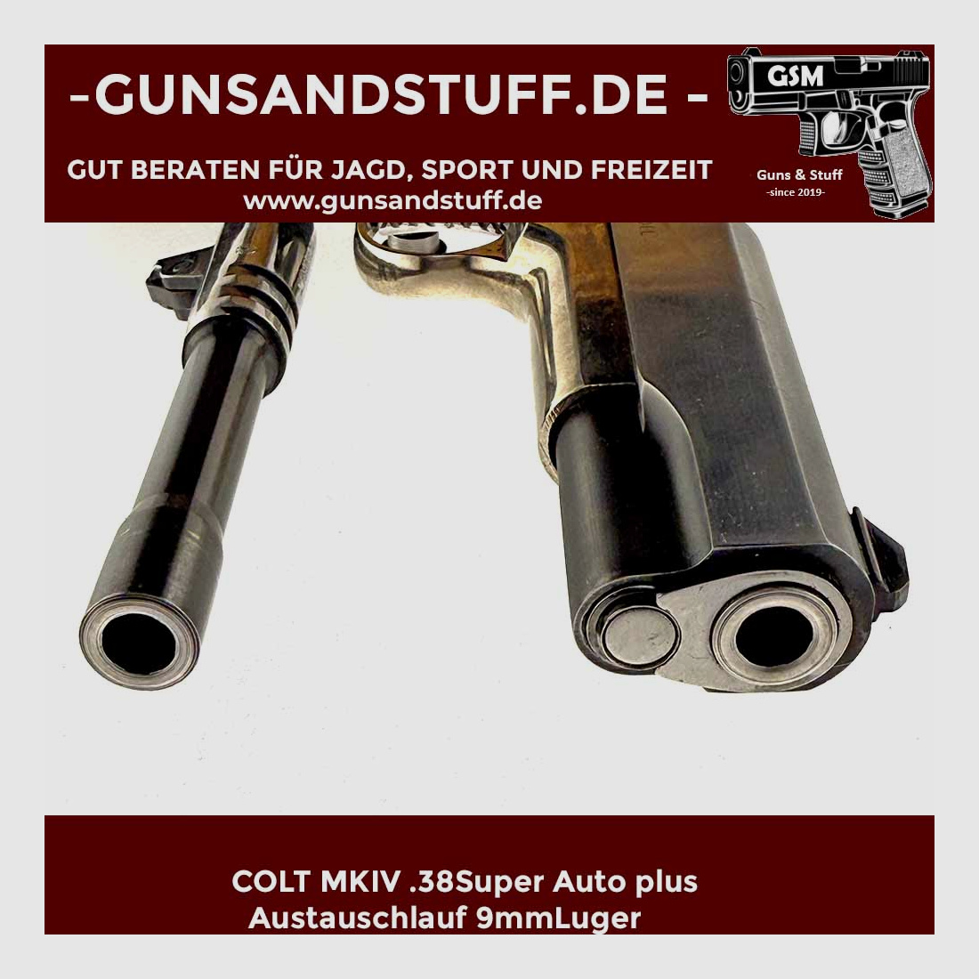 COLT MK IV Series 80 .38SuperAuto plus vervangloop 9mmLuger