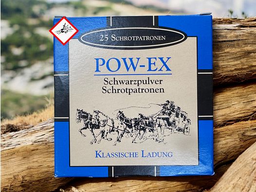 Pow-Ex cartuchos de fogueo de pólvora negra Cal. 16/67,5