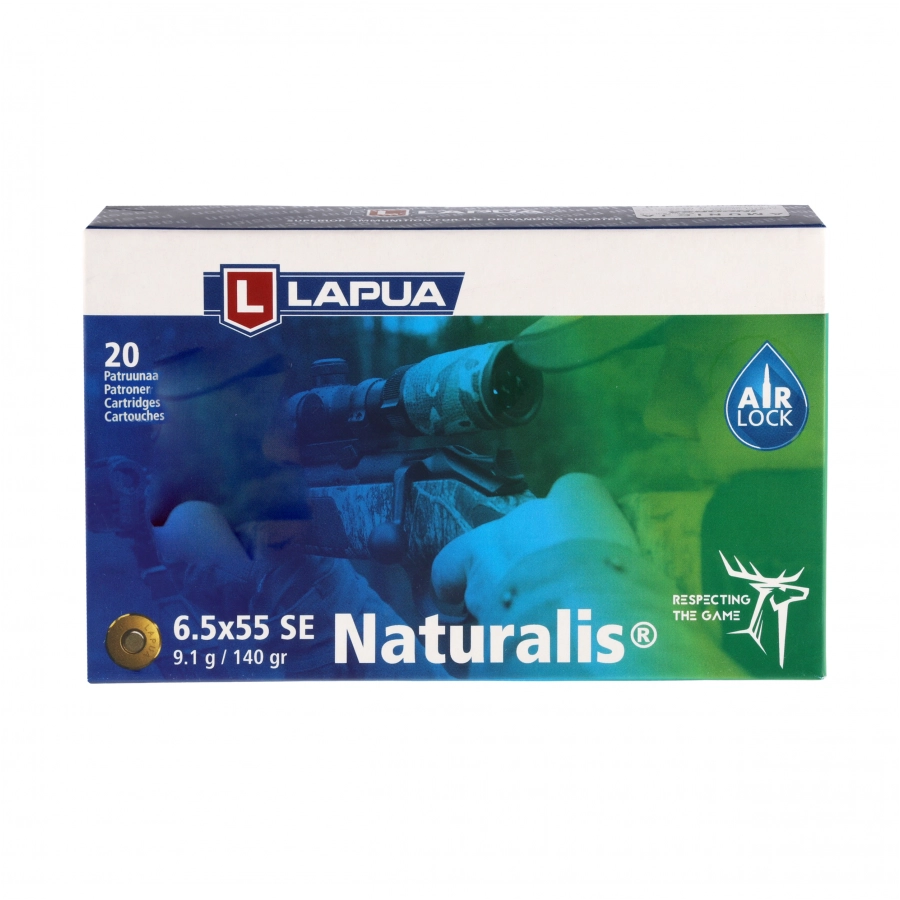 Amunicja 6,5X55 SE Lapua 9,1g Naturalis, zdjęcie 1 z 5