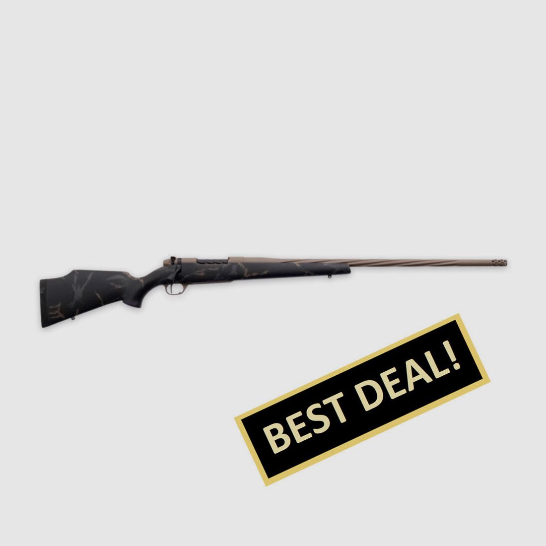 Weatherby MARK V ACCUMARK LTD. .300 WBY MAG 26"/66CM SPIRALE FLUTTATA FDE CERAKOTE 5/8"-24