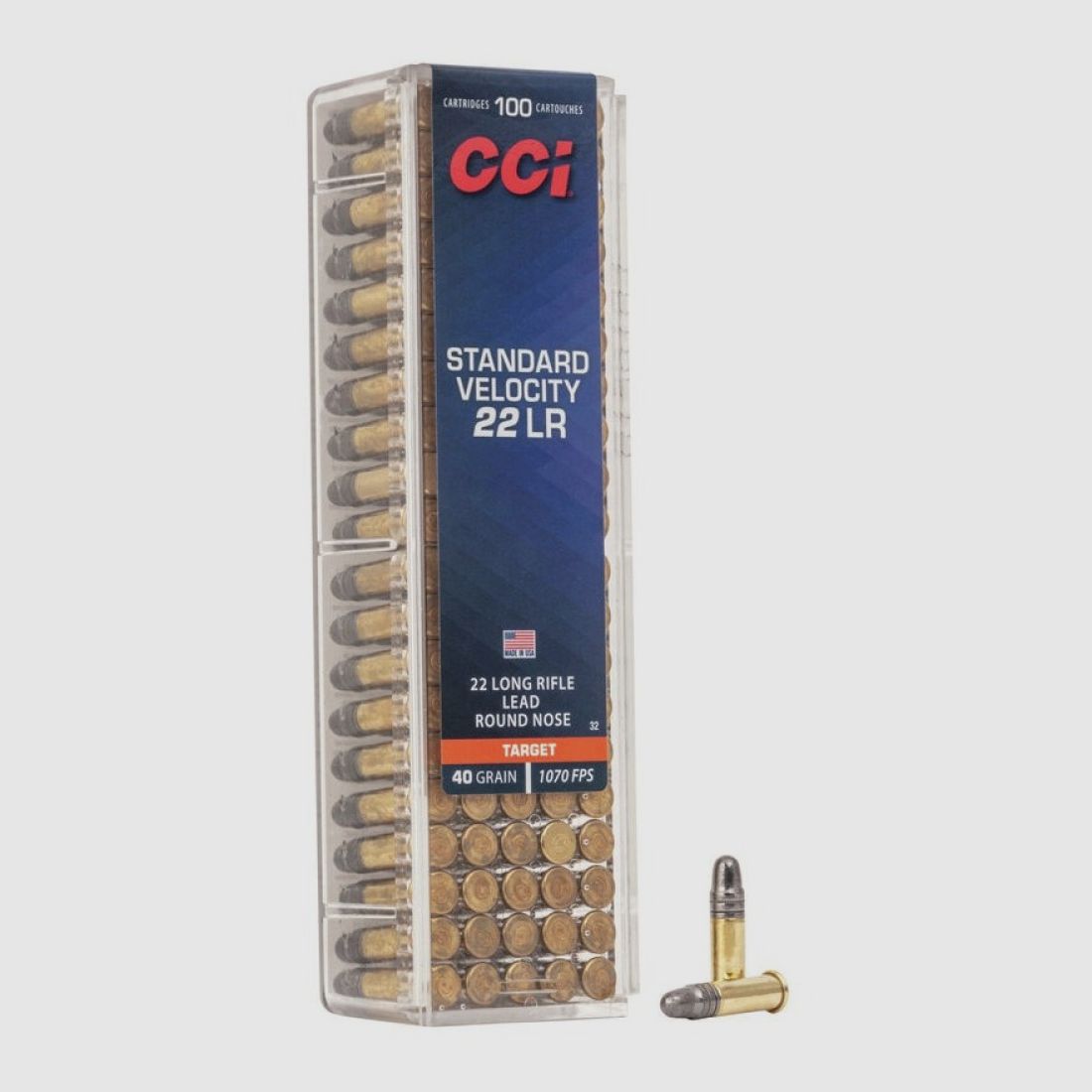 22 long rifle CCI 22LR Standard Velocity 40 gr LRN VE100