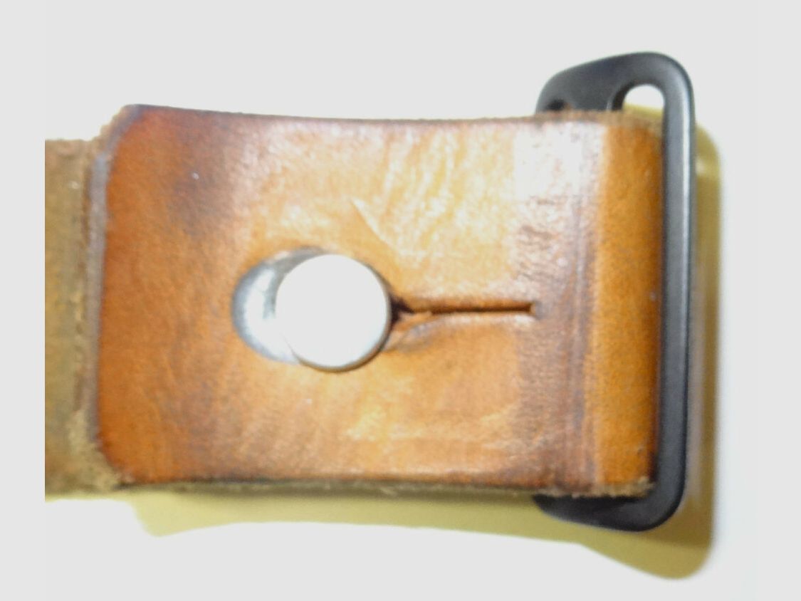 SIG leather strap/carrier strap complete for Swiss service rifle Stgw.57, SIG PE57, SAR M57 SWISS MATCH