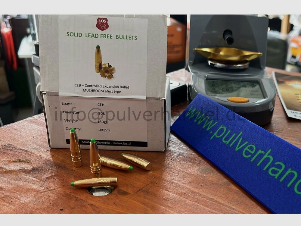 NOUVEAU : CEB .308Win 150gn Sans plomb projectile de déformation projectile solide précis projectile de chasse sans plomb avec un très bon comportement de réponse NOUVEAU