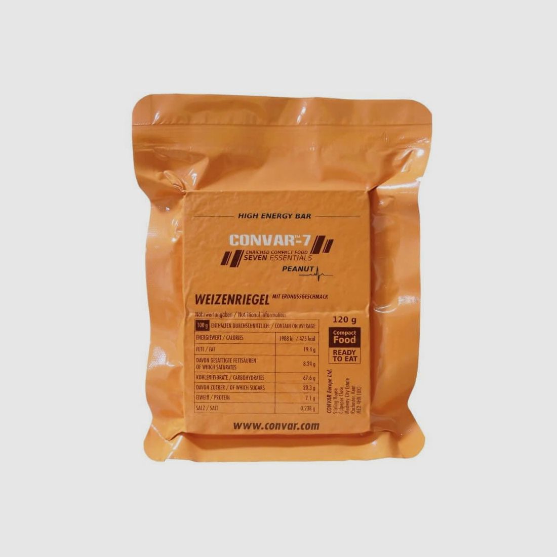 CONVAR-7 High Energy Bar - Cacahuète 120 g