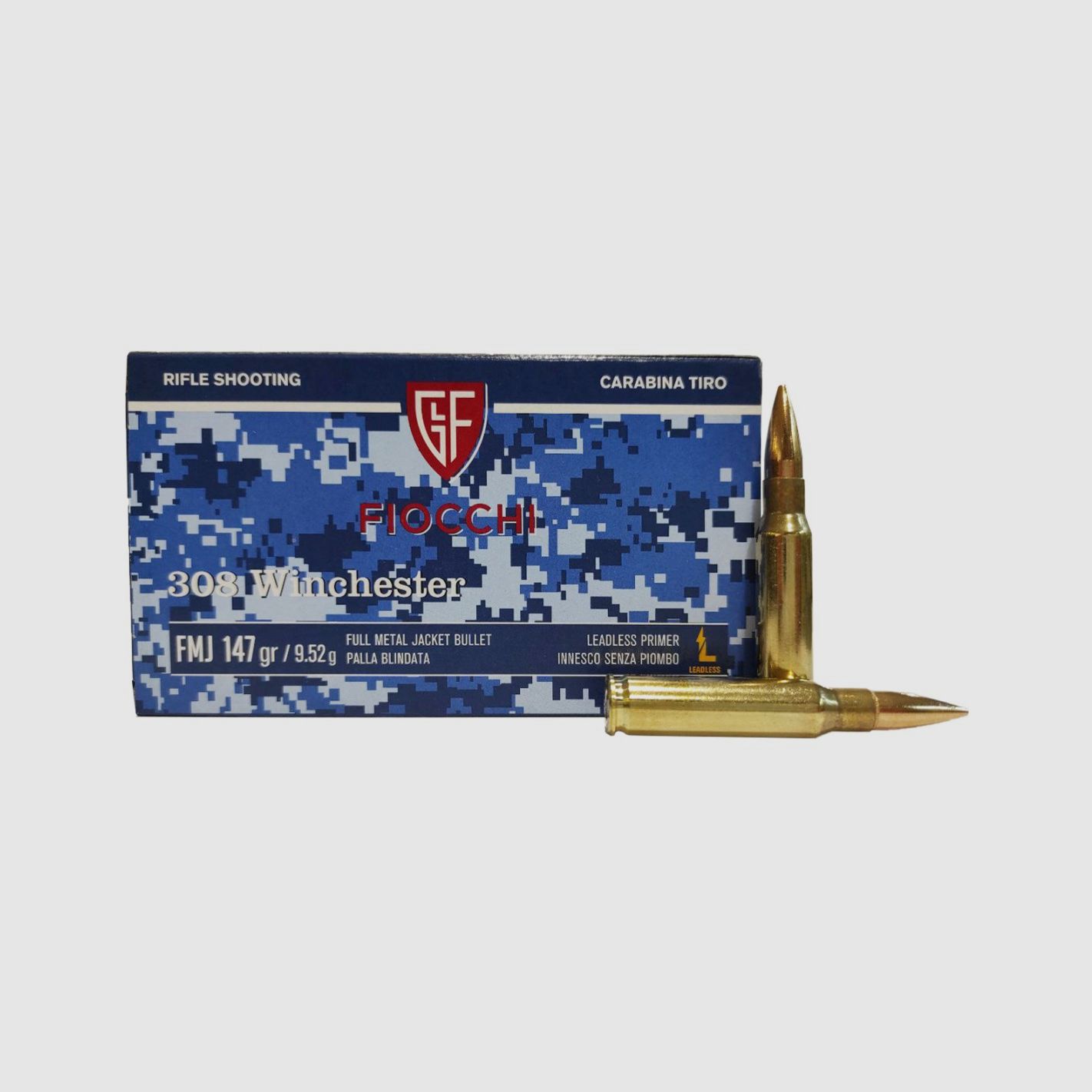 Fiocchi Cartridges .308 Winchester FMJ 147 gr, image 1 of 2