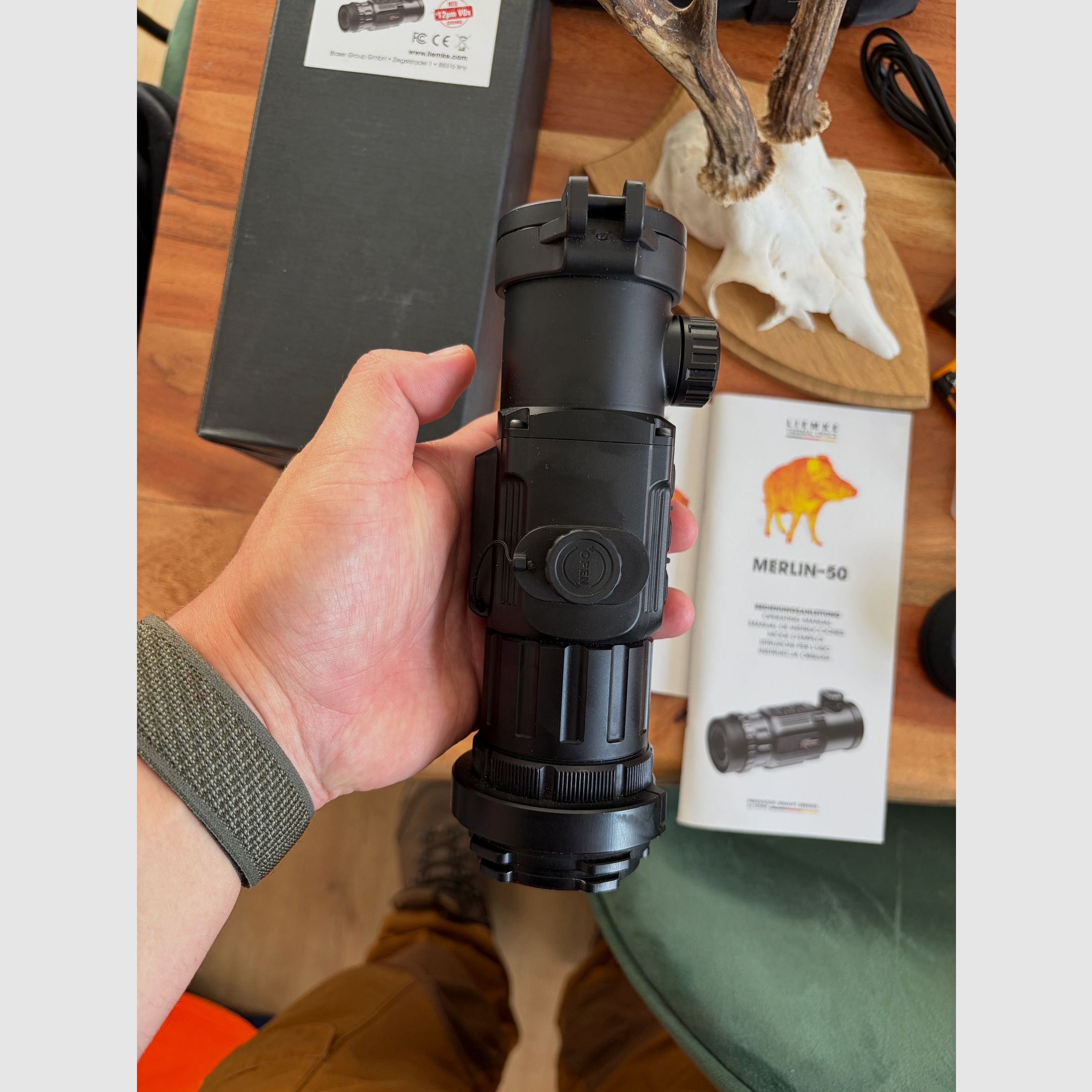 LIEMKE MERLIN 50 V2 dispositivo térmico frontal | estado TOP | 6 baterías + accesorios completos, imagen 4 de 9