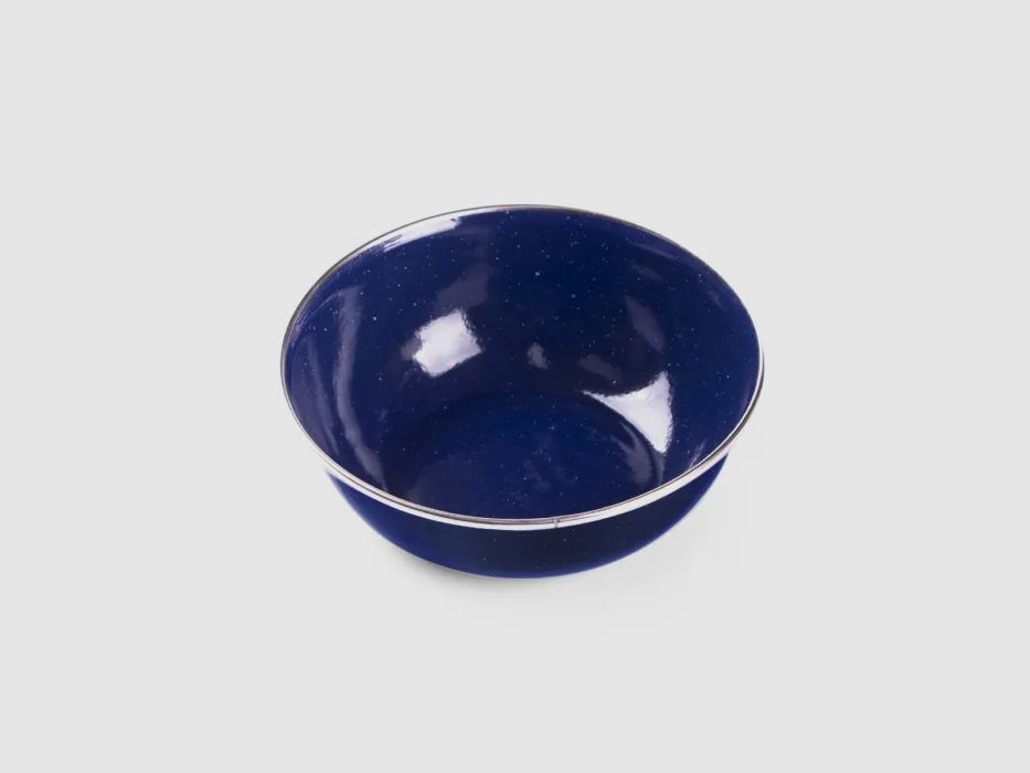 Small enamel camping dish set 3-piece in blue