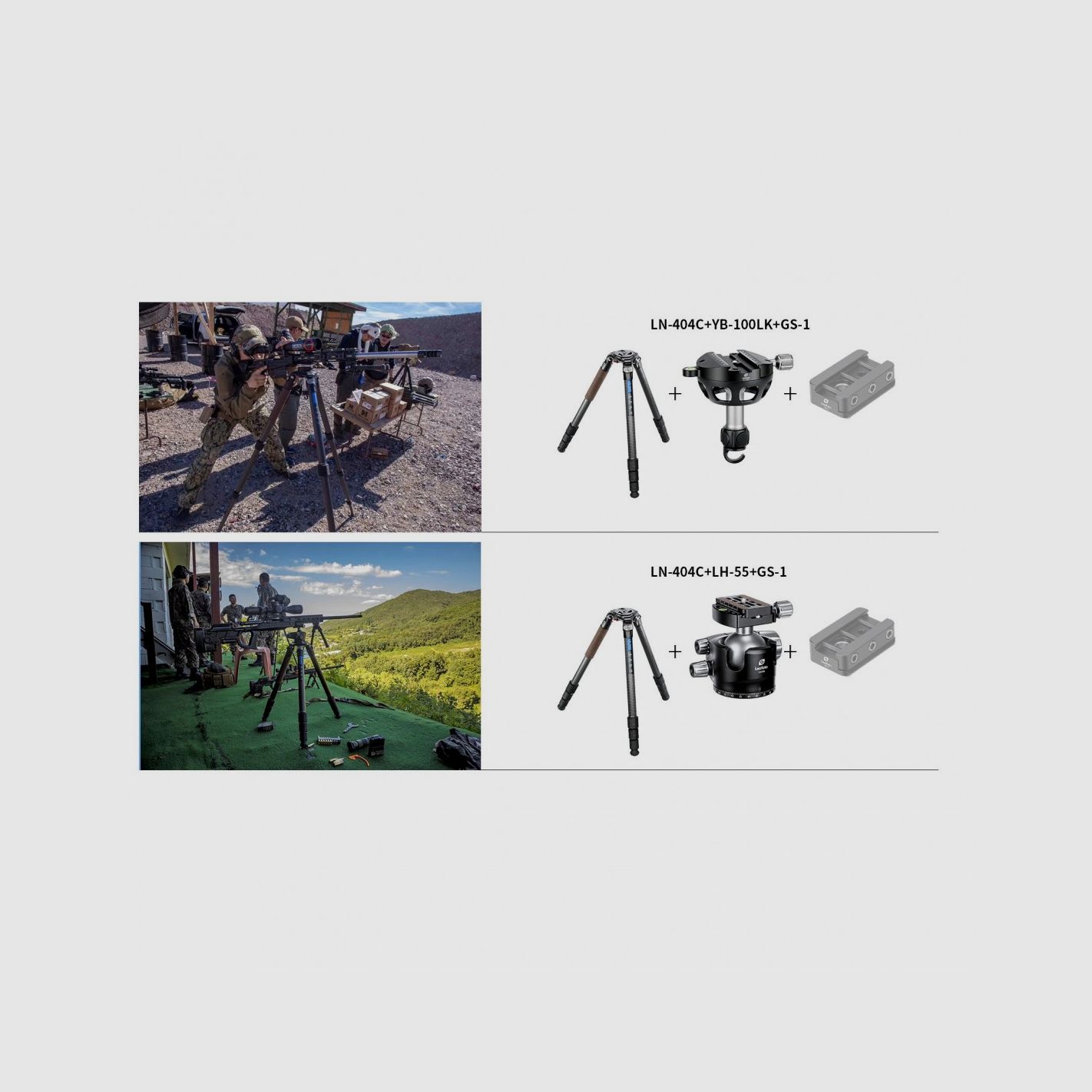 LEOFOTO STATIVE KIT LN-404C+YB-100LK+GS-1, Bild 3 von 7