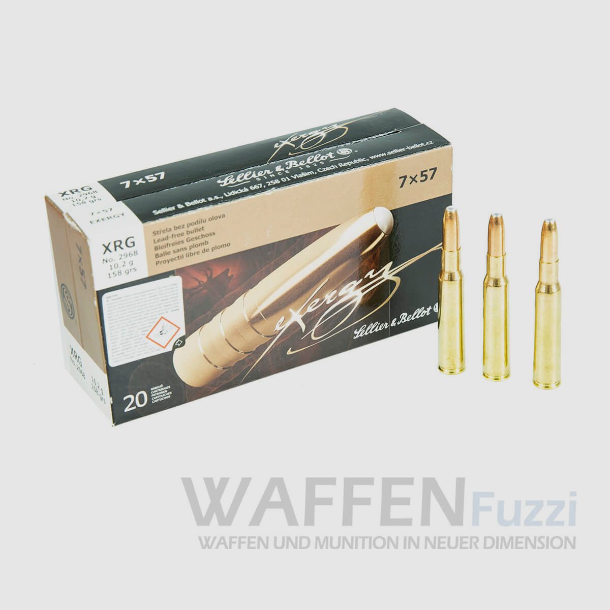 S&B 7x57 eXergy XRG bleifreie Jagdpatronen 158grs