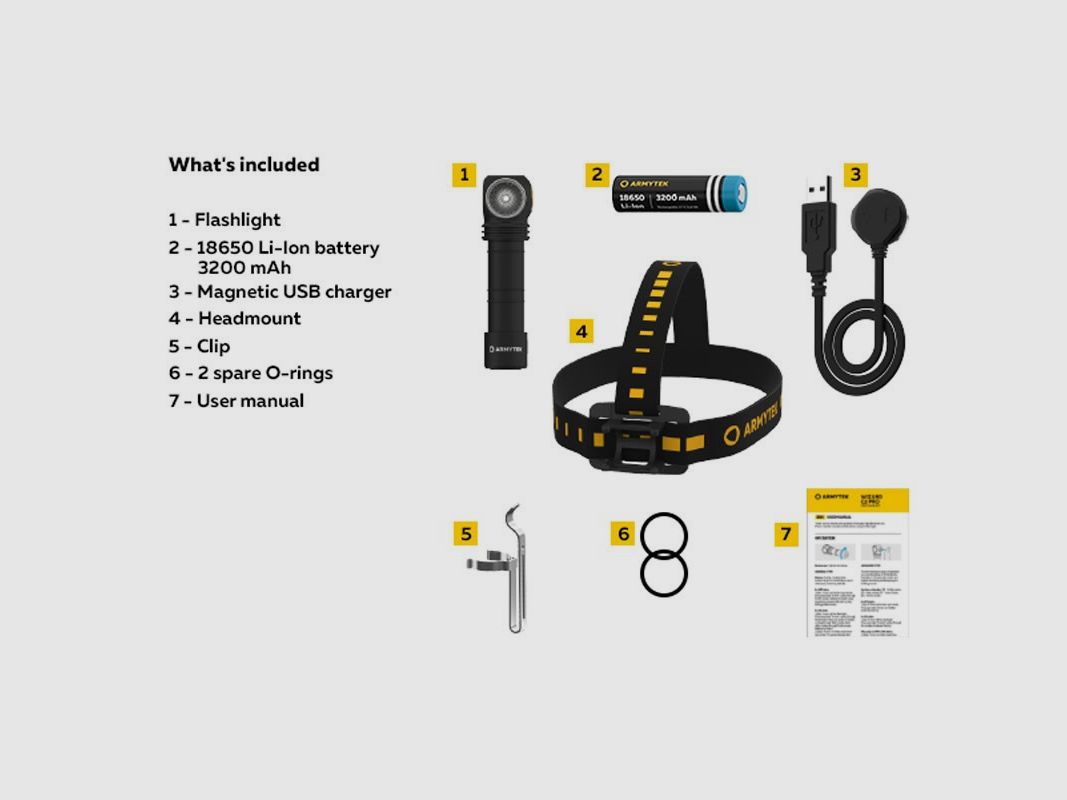 LED flashlight ARMYTEK Wizard C2 Magnet USB – white light, image 7 of 13