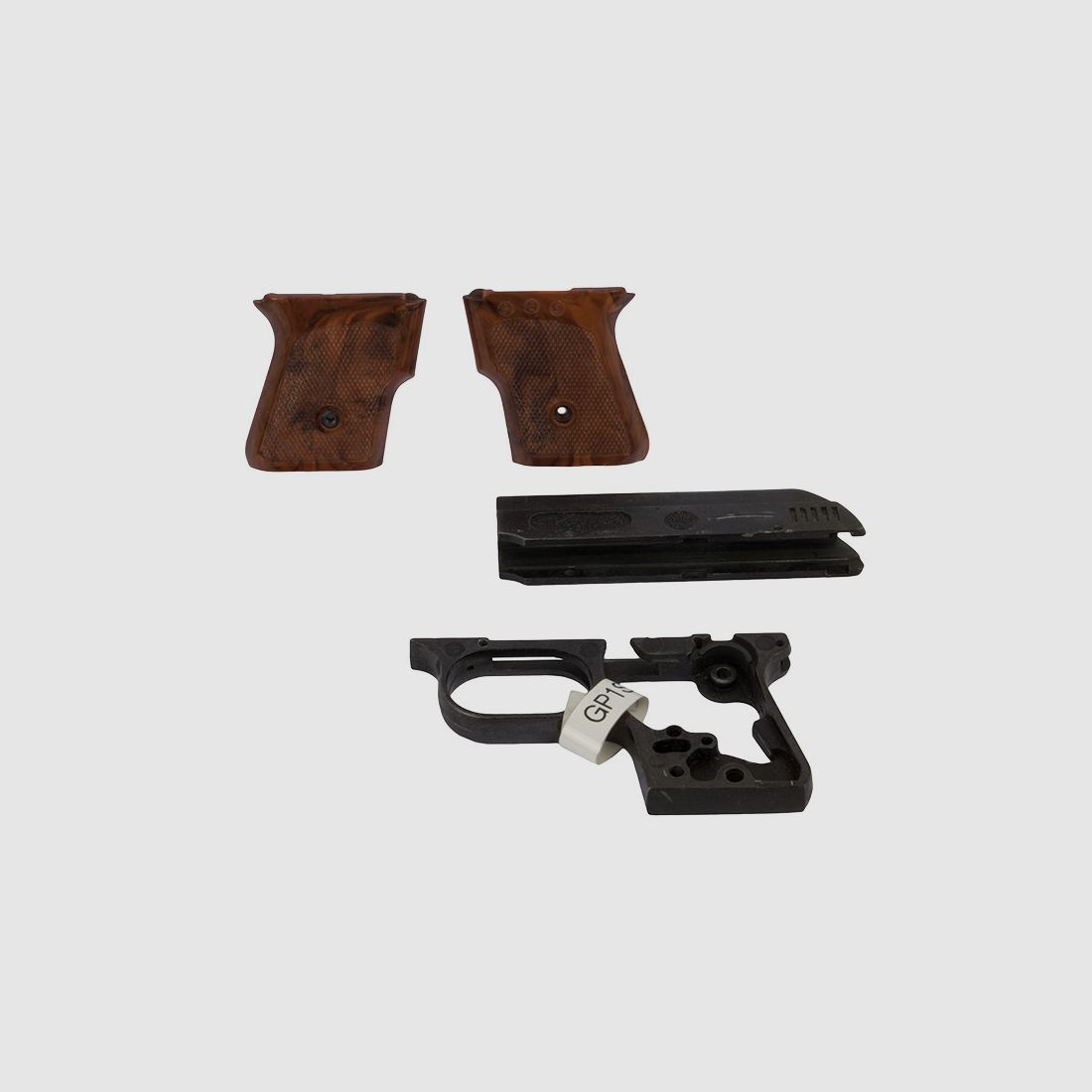 Konvolut gebrauchte Ersatzteile fĂĽr Schreckschuss-, Gas-, Signalpistole Record GP1S 30-teilig