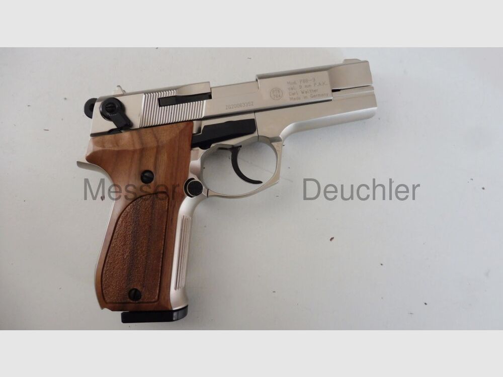 Walther P88 vernickelt/Holzgriffschalen