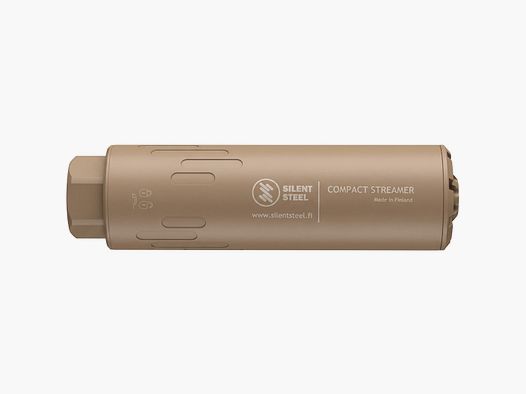 Silent Steel - Tłumik Flow Compact Streamer Steel 9mm M27x1,5 QD - FDE - CST900FDE-SS