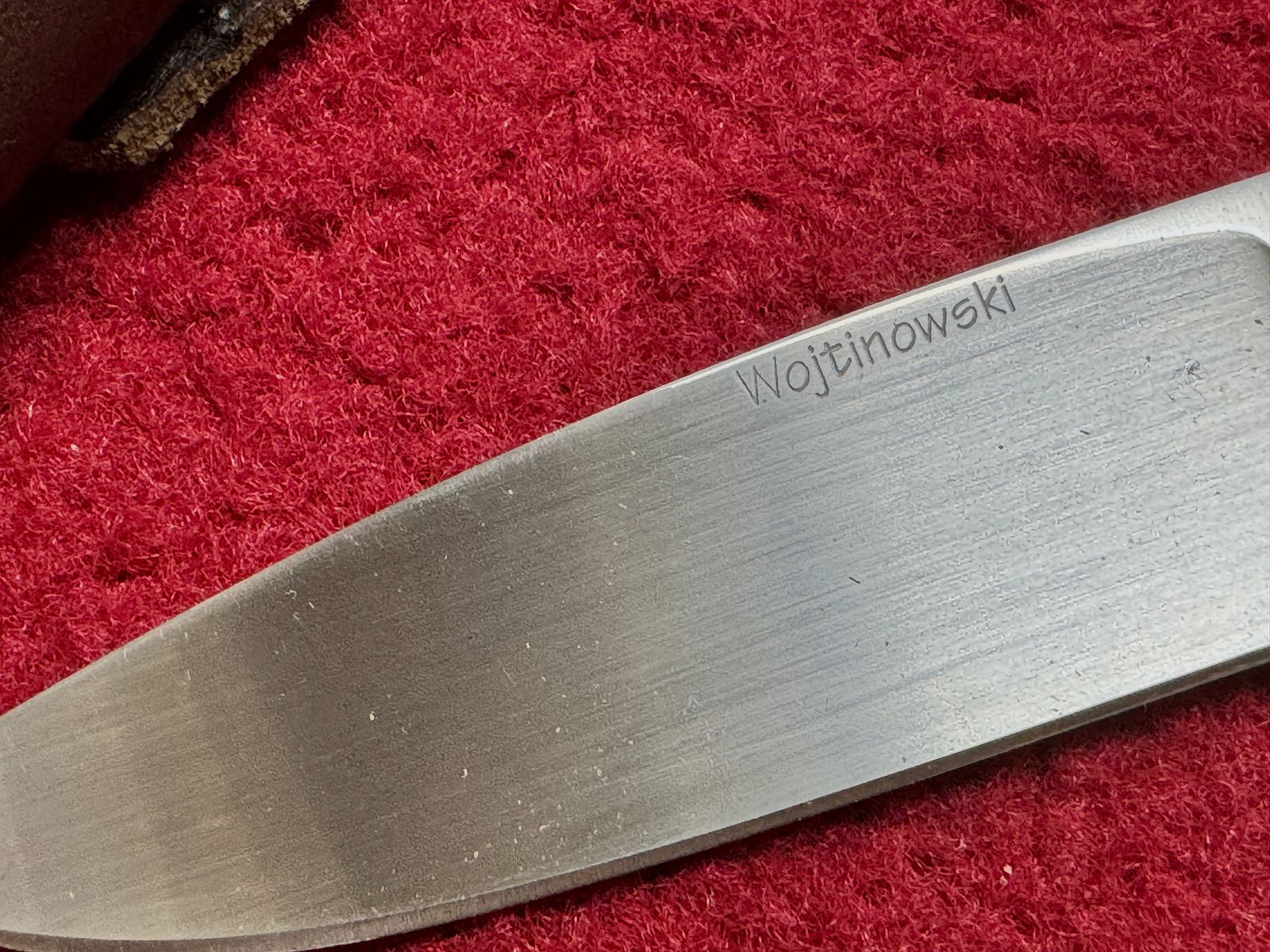 Handmade Vollintegral Jagdmesser „Wojtinowski“ – Custom Einzelstück / Wurzelholz / Bestzustand