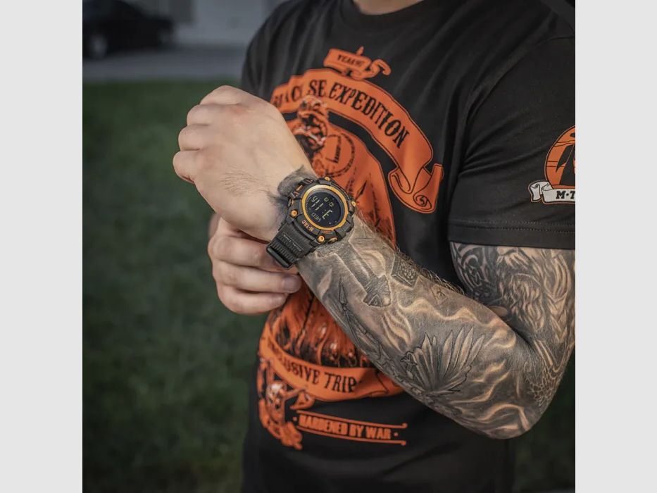 M-Tac® Taktische Uhr Adventure Schwarz/Orange