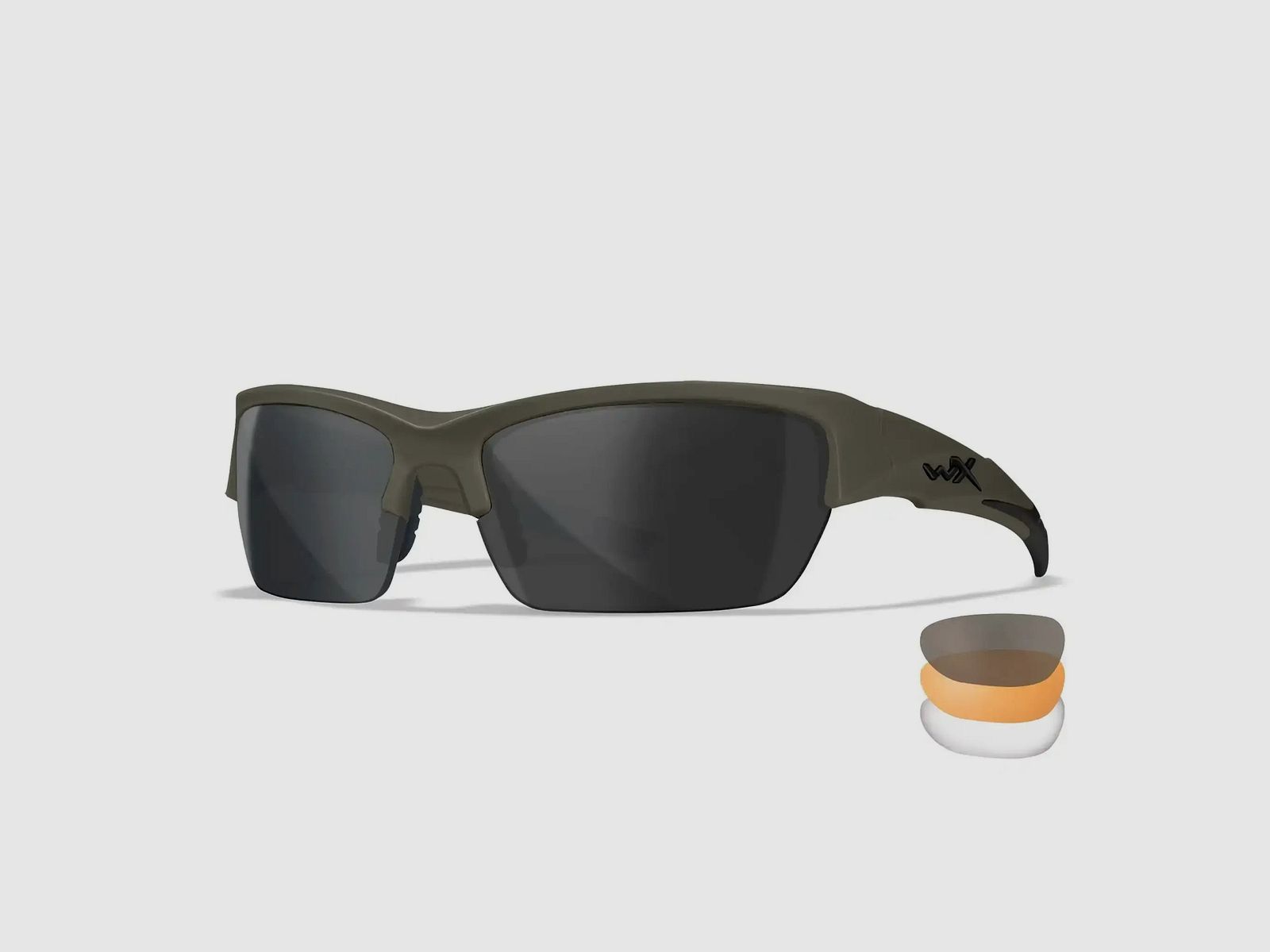 Wiley X Wiley X Veiligheidsbril Valor - Frame OD Groen / Lenzen Grijs / Helder / Oranje