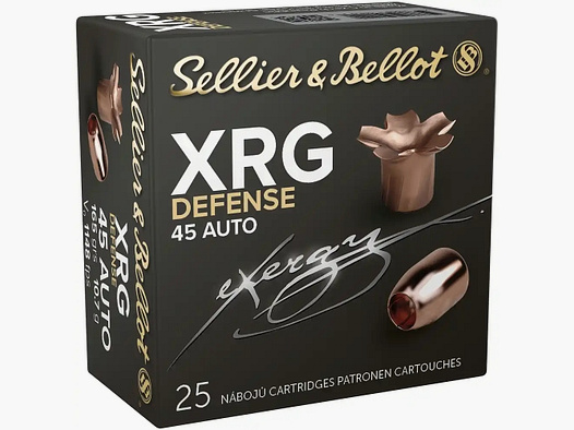 Sellier & Bellot .45 ACP 107g/165GR XRG-Defense 25 Patronen