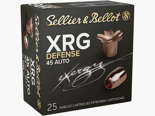 Sellier & Bellot .45 ACP 107g/165GR XRG-Defense 25 cartuchos