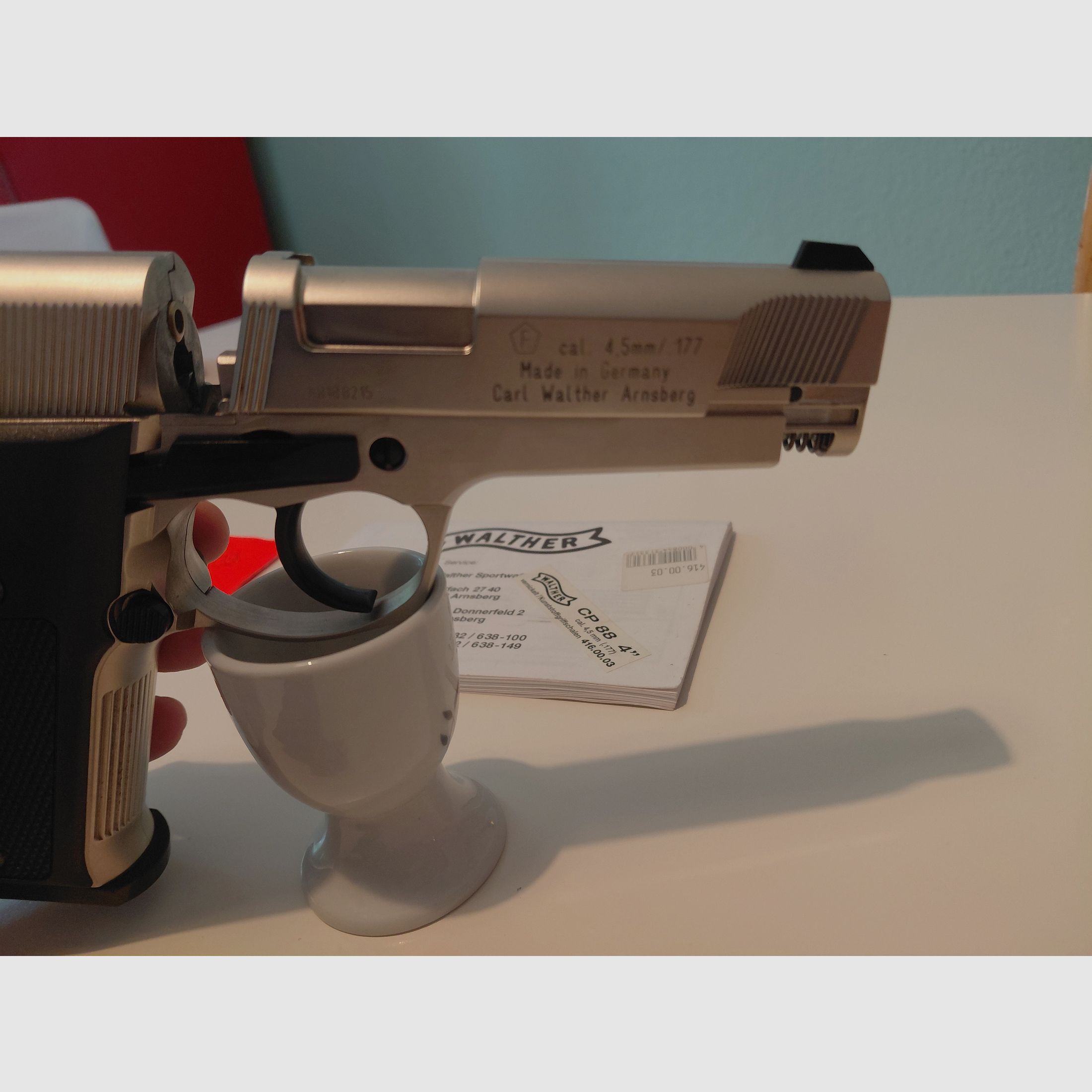 Walther CP88 air pistol 4" used 4.5mm Diabolos
