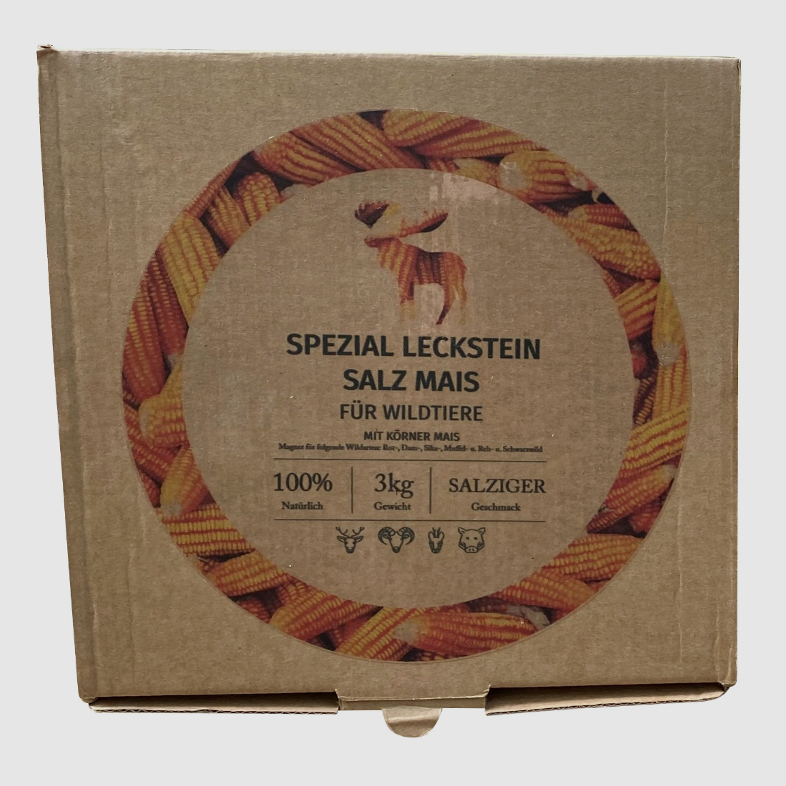 Pierre à lécher pour gibier Spécial Maïs/Sel, 3 kg, image 1 sur 4