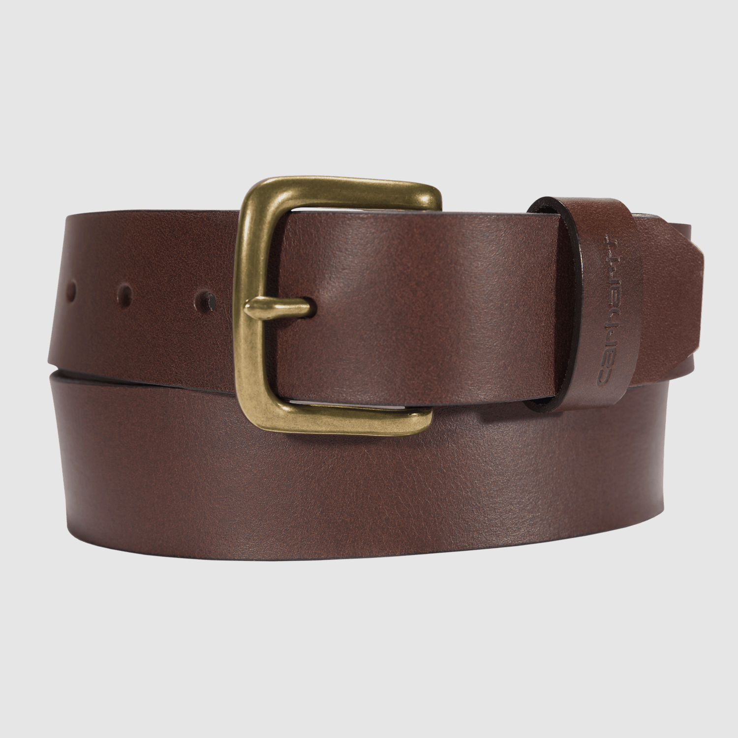 Carhartt Bridle Leather Classic Buckle Belt Men Dark Brown 34W