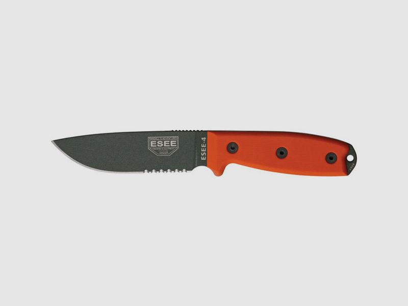 Esee Modell 4, teilweise gezahnt mit Kydexscheide, MOLLE