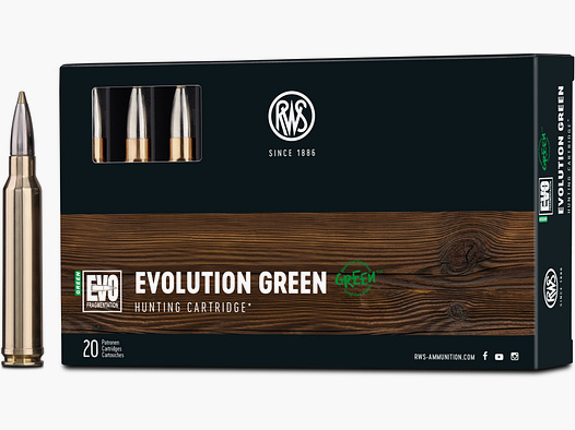 RWS .300WinMag EVO Green 9,0g Bleifreie Büchsenpatronen