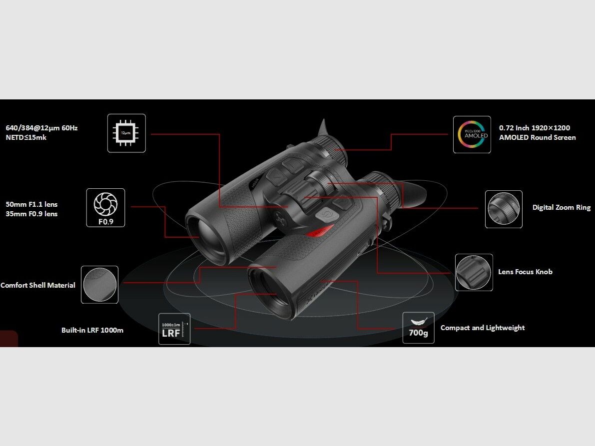 Nocpix Quest S50R Warmtebeeld Binocular (Afstandsmeter), afbeelding 8 van 14