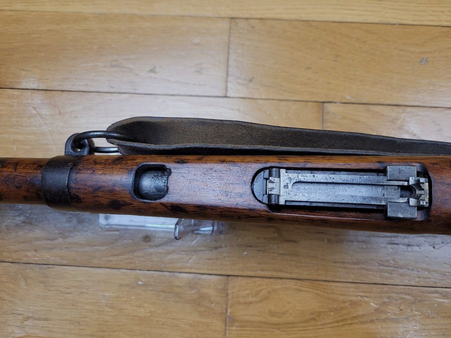 Bon fusil Berthier – 07/15 Mod. 1916 – Arme en 5 coups – cal. 8×51 Lebel – Pontet, culasse mobile et canon au numéro – Très beau canon – bretelle – 2 clips – TBE, image 22 sur 24