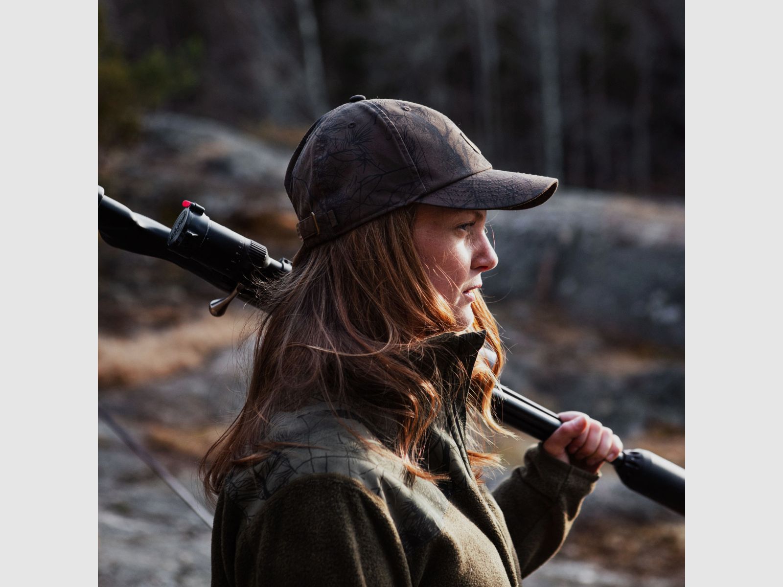 FJÄLLRÄVEN Lappland Camo Cap Dark Olive Camo